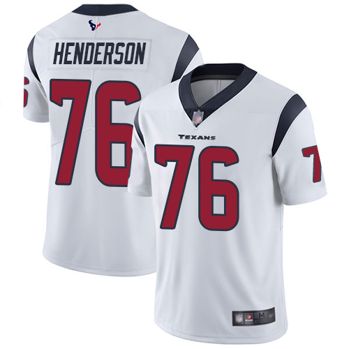 Houston Texans Limited White Men Seantrel Henderson Road Jersey NFL Football 76 Vapor Untouchable